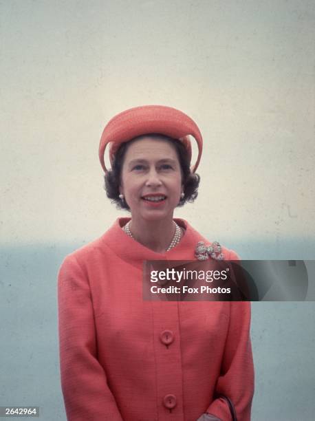 Queen Elizabeth II at Ventnor during a Royal visit to the Isle of Wight.