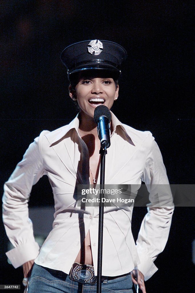 Neas Berry American actress Halle Berry speaks on stage at the concert for New ...