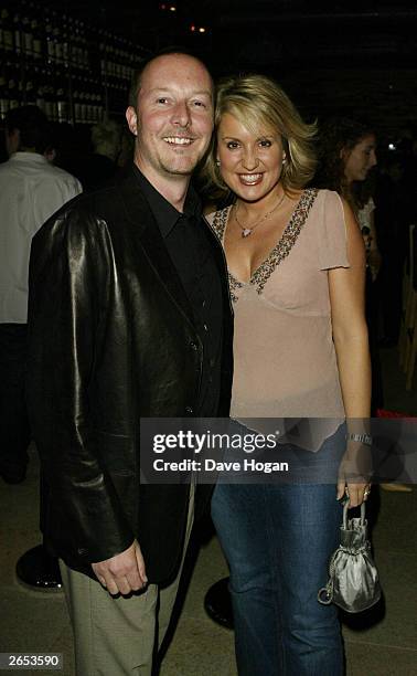 British television presenter Nicki Chapman and her husband attend the pop group Westlife's "Unbreakable" album launch at the Zuma Restaurant on...