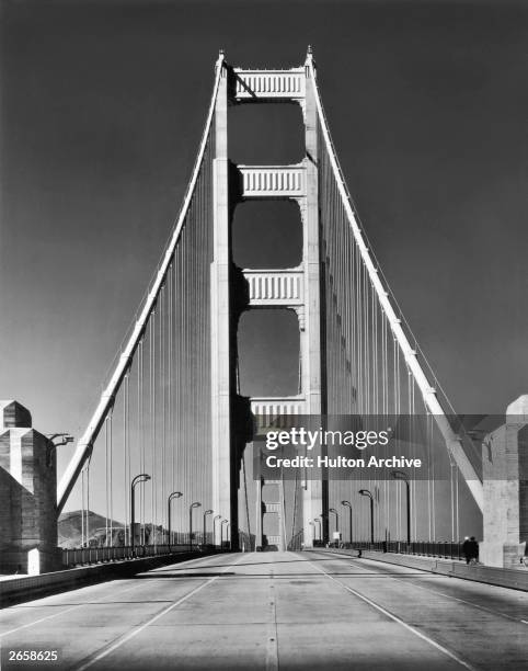 The Golden Gate Bridge in San Francisco, California, completed in 1937.