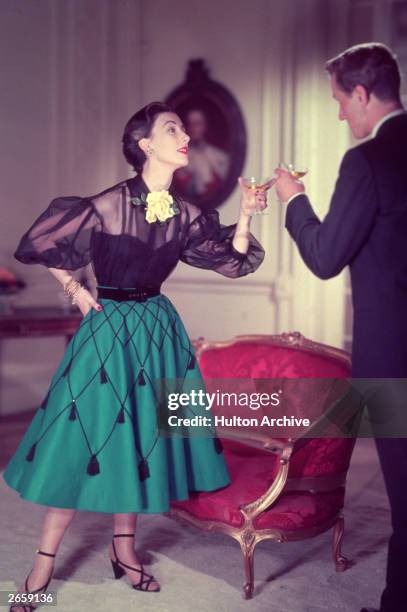 Couple toasting each other with champagne.