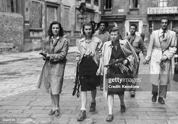 Italian partisans associated with the Partito d'Azione during the liberation of Milan.