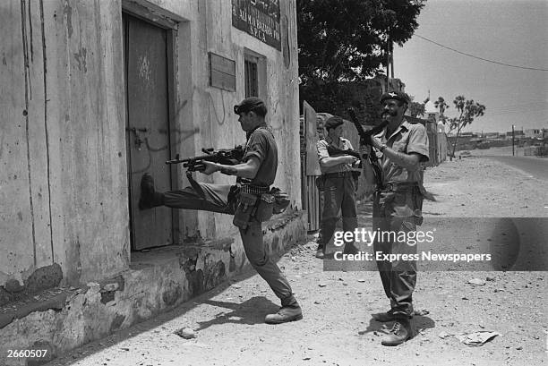 British soldiers in Aden during nationalist terrorist attacks aiming to expel British forces from South Arabia.