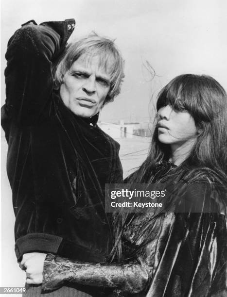 Klaus Kinski, German film actor, with his third wife Min Hoi from Vietnam. Original Publication: People Disc - HF0694