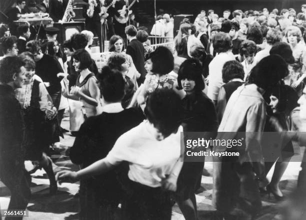 Scene at the Mod's Ball, staged by the television show 'Ready Steady Go' at Wembley, London.