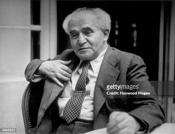 Israeli politician David Ben-Gurion . Original Publication: Picture Post - 4273 - What The Zionists Will Ask For - pub. 1946 Original Publication:...