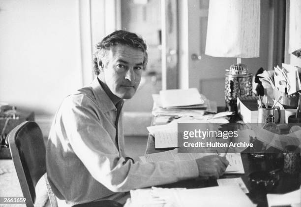 Dr Timothy Leary, the LSD advocate, working at his desk. Original Publication: People Disc - HG0050