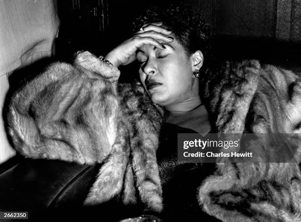 American jazz singer Billie Holiday fast asleep. Original Publication: Picture Post - 7380 - Billie Holiday - unpub.