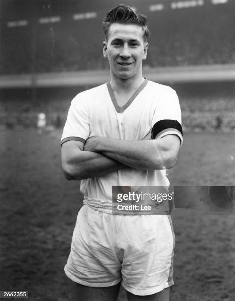 English footballer Bobby Charlton at Highbury football ground, where Manchester United defeated Arsenal 5-4. This match was United's last in England...
