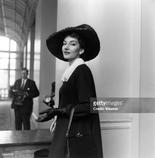 American opera singer Maria Callas, , in London, 9th June 1958. Original Publication: People Disc - HC0226
