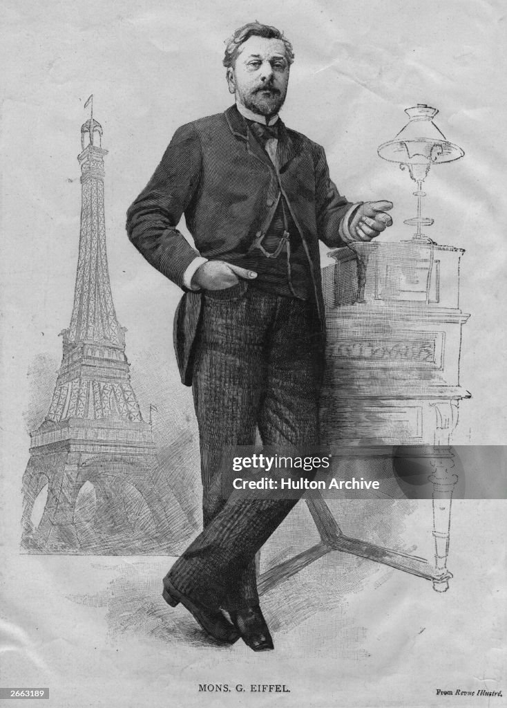 French engineer Alexandre Gustave Eiffel and his most famous project ...
