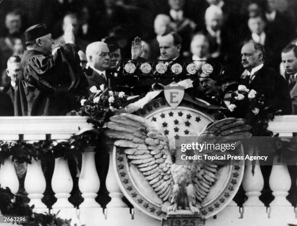 The inauguration of Calvin Coolidge as the 30th President of the United States of America. Chief Justice of the Supreme Court and former President,...