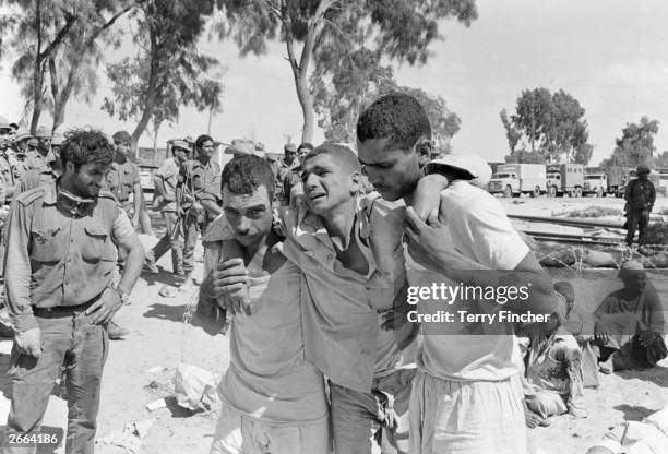 Wounded Egyptian soldiers captured by Israeli forces during the Six-Day War.