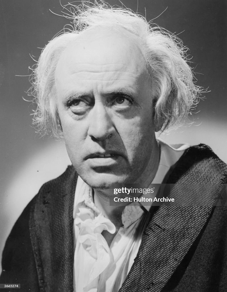 Alastair Sim as Scrooge in the film of the same name, adapted from
