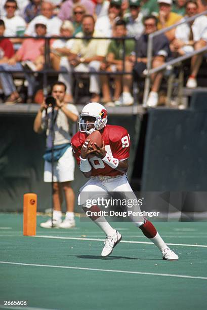 Wide receiver Roy Green of the Phoenix Cardinals catches the punt during a NFL game on September 8, 1991 against the Philadelphia Eagles. The Cards...