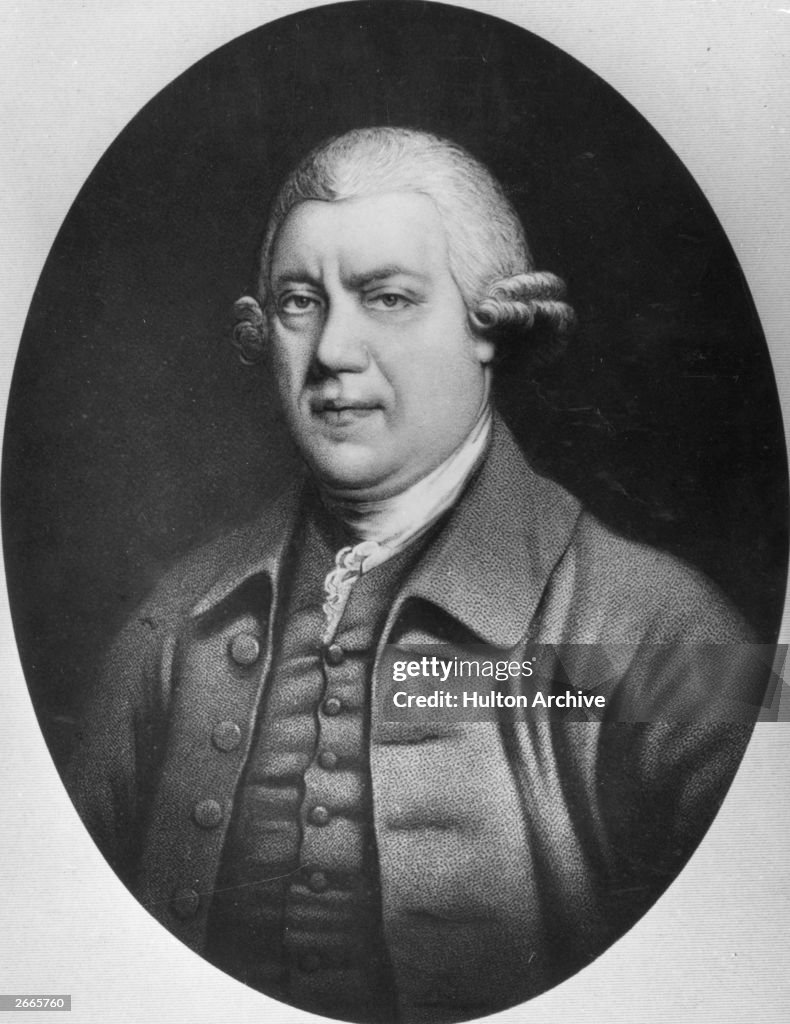 Sir Richard Arkwright who invented the water powered spinning frame ...