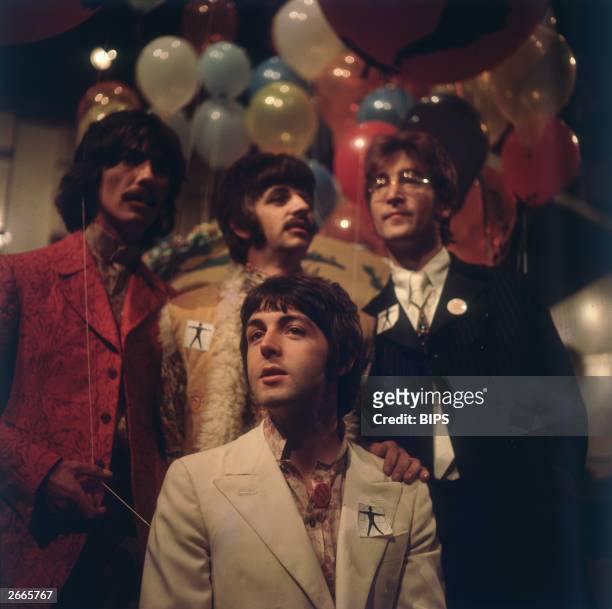 The Beatles, one of the most famous groups in the history of pop music; from left to right, George Harrison , Ringo Starr, John Lennon , and in...