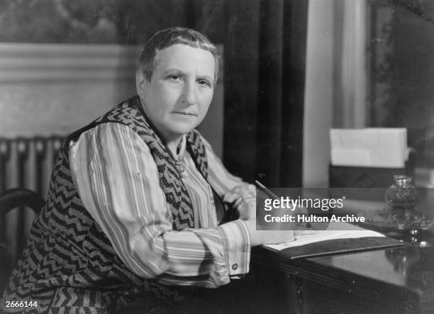 American writer and patron of arts Gertrude Stein .