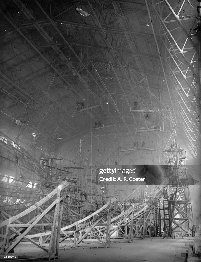 Zeppelin Frame The aluminium frame of a Zeppelin being constructed at Short Brothers ...