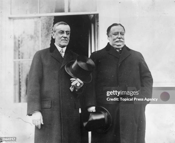 Former American President William Howard Taft , right, and Woodrow Wilson , at Wilson's inauguration as the 28th President of the United States of...