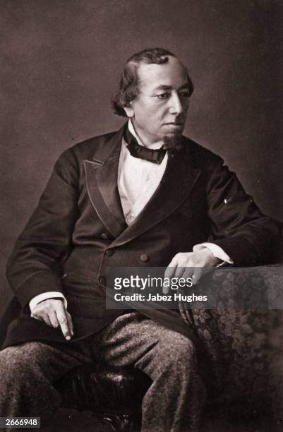 English statesman and novelist, Benjamin Disraeli, created Earl of Beaconsfield in 1876.
