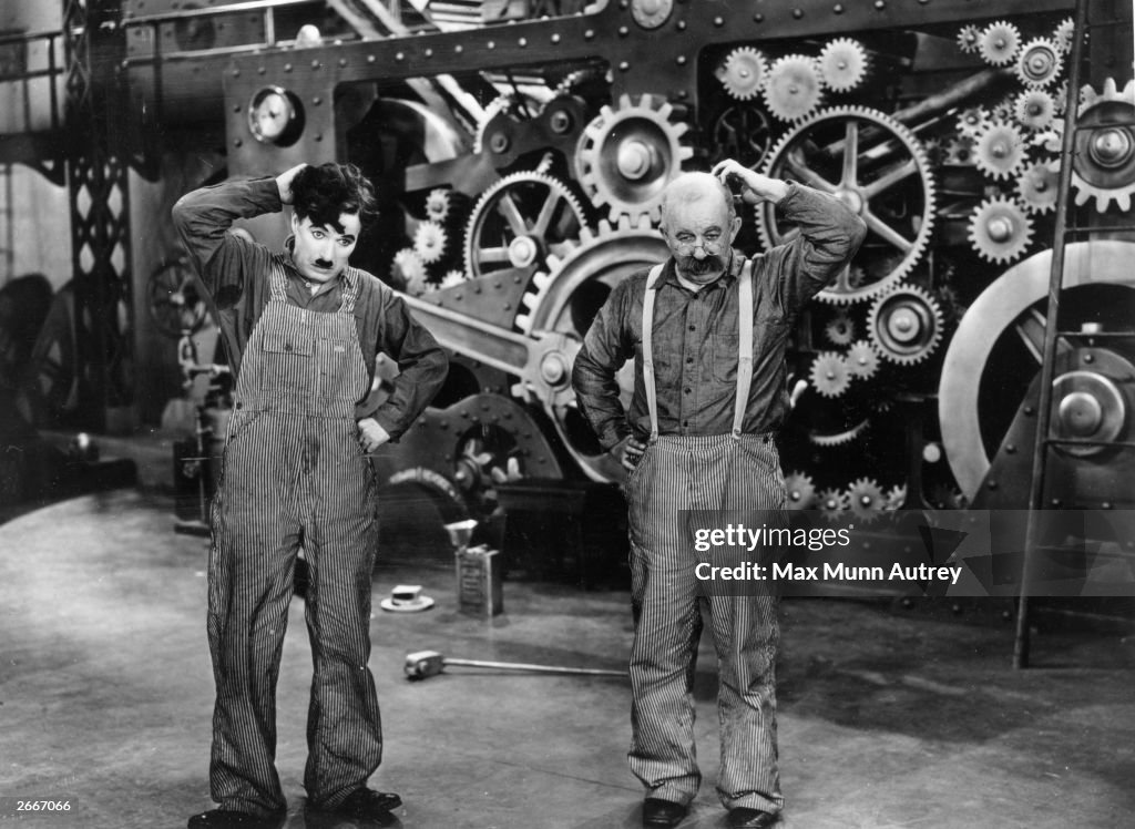 Chaplin And Conklin In 'Modern Times'