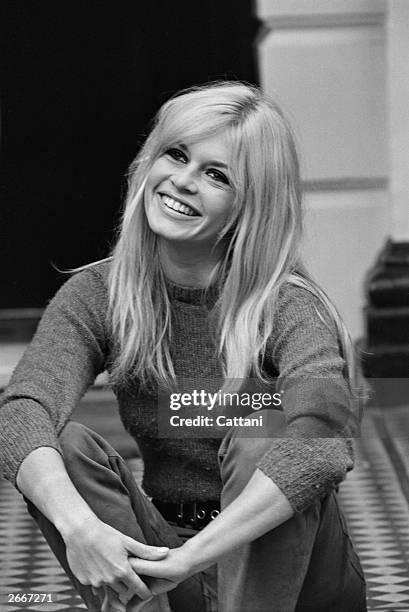 French actress Brigitte Bardot at a London Hotel, 12th September 1966.