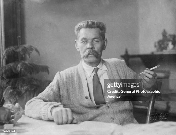 Maksim Gorky or Gorki , Soviet playwright, novelist, revolutionary and founder of Socialist Realism.