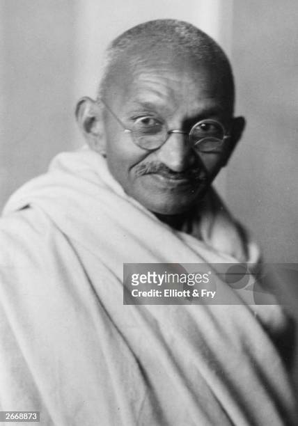 Indian nationalist leader Mohandas Karamchand Gandhi , popularly known as Mahatma Gandhi, whose policy of peaceful demonstration led India from...