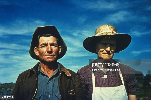 Jim Norris and his wife in Pie Town, New Mexico, a community formed by migrant farmers from the dust bowl in texas and Oklahoma.