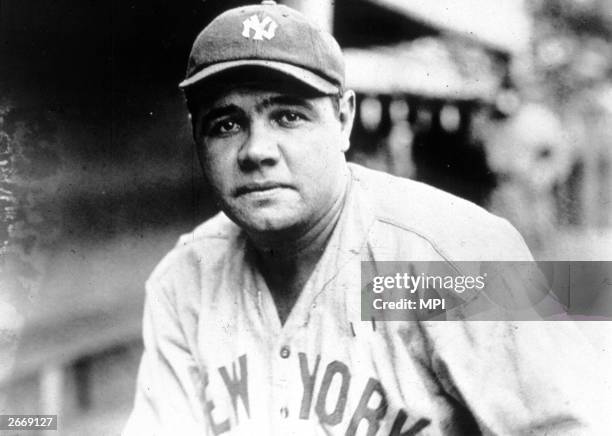 American baseball player George Herman Ruth known as 'Babe' Ruth.