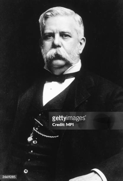 American inventor and engineer George Westinghouse , the inventor of the railroad air brake and founder of the Westinghouse Electricity Company.