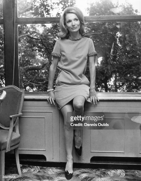 Princess Lee Radziwill sister of Jacqueline Kennedy in London's Savoy Hotel. She is in England to play the title role in a TV film, 'Laura' produced...