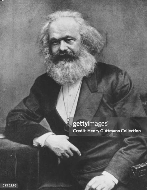 German social, political and economic theorist Karl Marx .