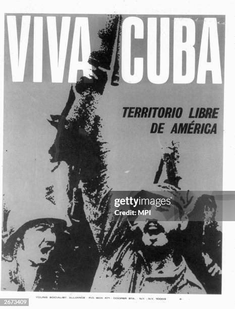 Poster supporting the Cuban revolution.