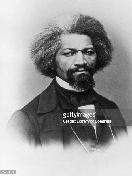 American abolitionist, Frederick Douglass, agent of the Massachusetts Anti-Slavery Society and US Minister to Haiti in 1889, . Formerly enslaved he...