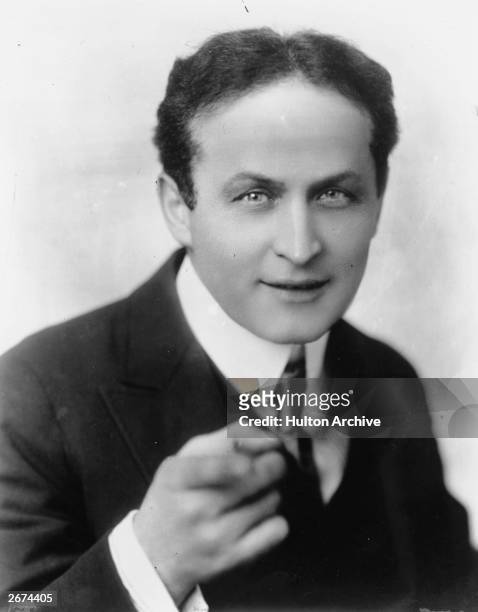 Hungarian-born American magician and escape artist Harry Houdini .