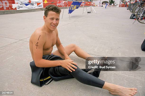 Year-old Lance Armstrong competes in the Jeep Triathlon Grand Prix in May 1988 as a professional triathlete.