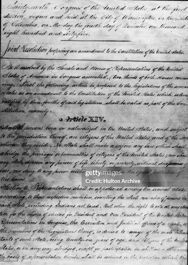 14th Amendment To US Constitution