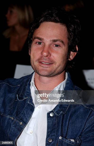 Actor Henry Thomas attends the Jenni Kayne Fashion Show during the Mercedes-Benz Shows LA 2004 Spring Collection at The Club in the Standard Hotel...
