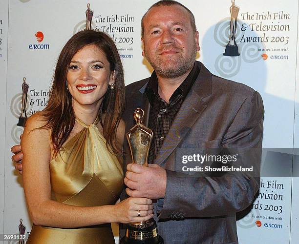 Actress Anna Friel and Actor Ray Winstone attend the Irish Film and Television Awards at the Burlington Hotel on November 1, 2003 Dublin, Ireland.