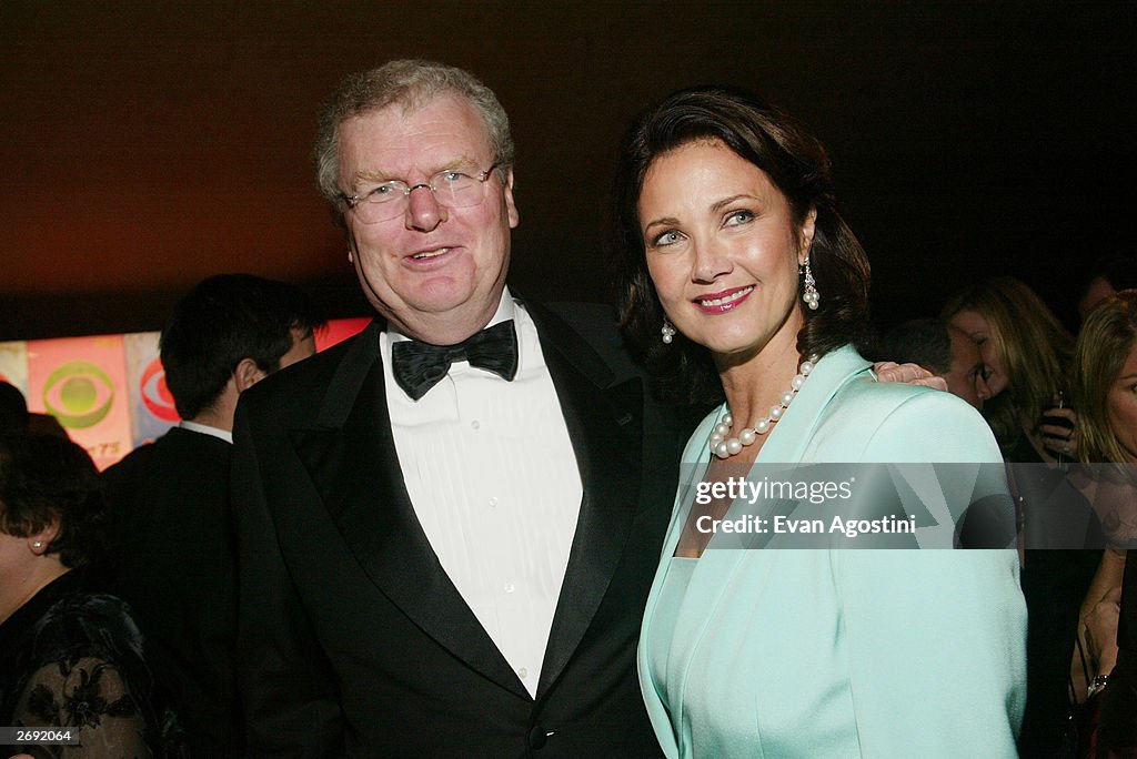 Sir Howard Stringer and actress Lynda Carter attend the cocktail ...