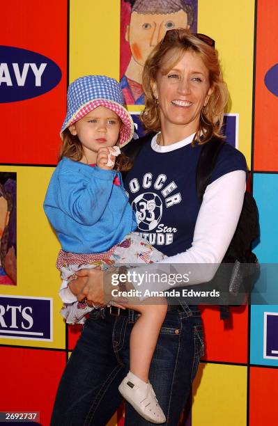 Actress Felicity Huffman and her daughter Sofia Grace arrive at P.S. Art's "Express Yourself 2003" Street Fair at 72 Market Street on November 2,...