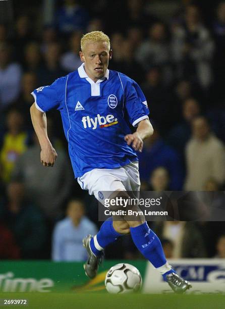 Mikael Forssell of Birmingham City in action during the FA Barclaycard Premiership match between Birmingham City and Charlton Athletic at St Andrews...