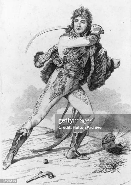 Joachim Murat a French general under Napoleon I, who married the emperor's sister, Caroline, and later became King of Naples. Original Artwork:...