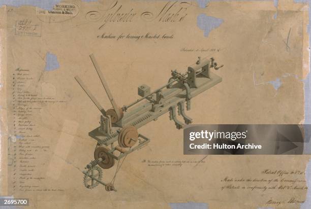 Sylvester Nash's lathe for turning musket barrels devoloped at the Springfield Armory in Massachusetts in 1817 and patented April 11, 1818. It was...
