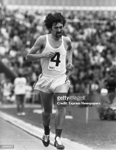 British runner David Bedford runs in the 5,000 meter race of the International against West Germany at the Crystal Palace, London, England. He won...