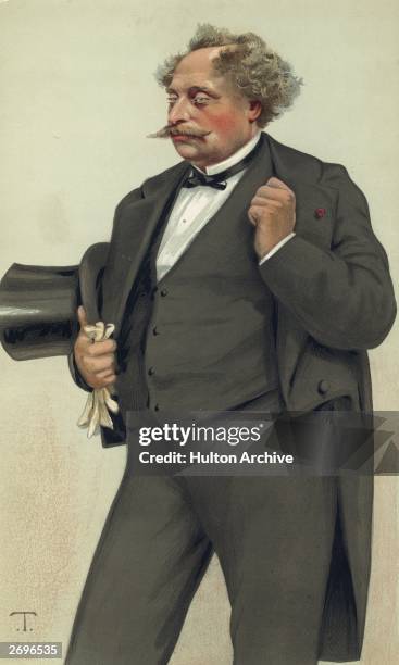 French writer Alexandre Dumas fils , the son of Alexandre Dumas pere. His most famous work was 'La Dame aux Camelias', the inspiration for Verdi's...