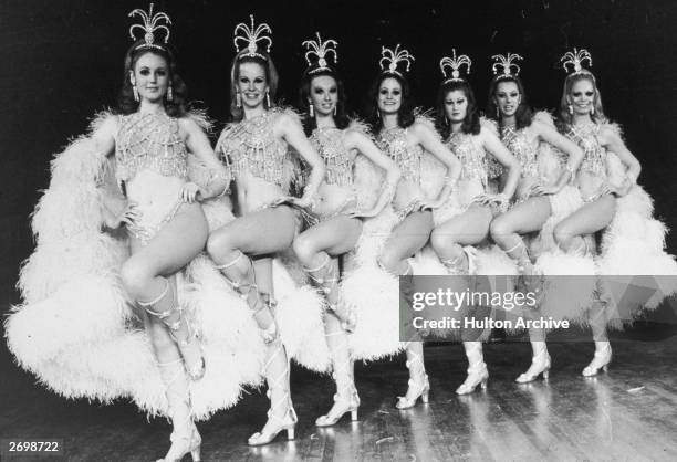 The Rockettes dancing on stage.