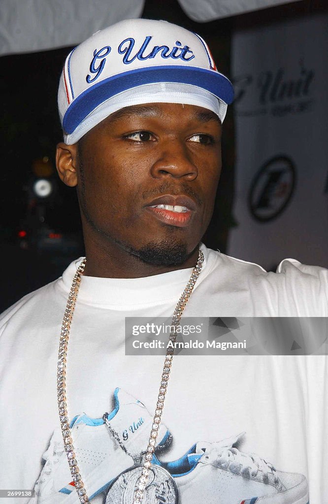 Rapper Raco Rapper 50 Cent attends the launch party for NBA star Allen Iverson's ...